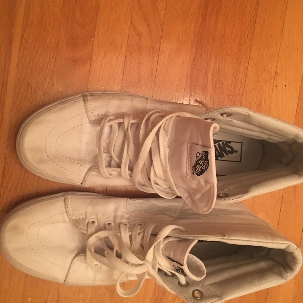 White hightop Vans